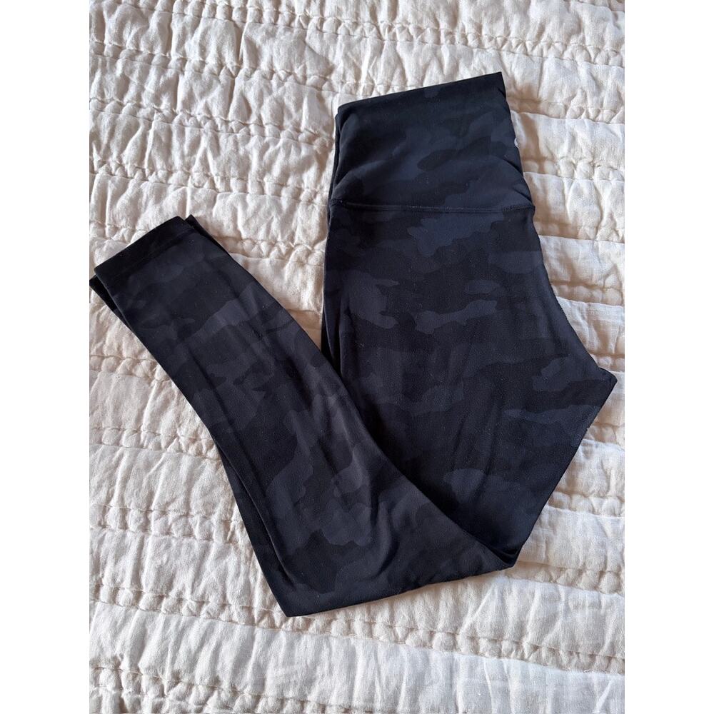 Lululemon Align HR Leggings Camo Multi Gray Size 10 25” Inseam